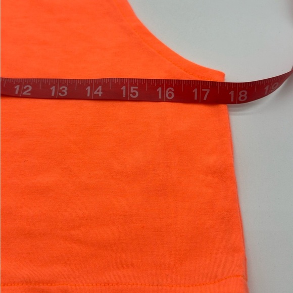 Men’s Neon Orange Crop Top Tank Top size small - Picture 3 of 4